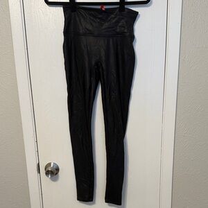 SPANX Shiny Black Leggings